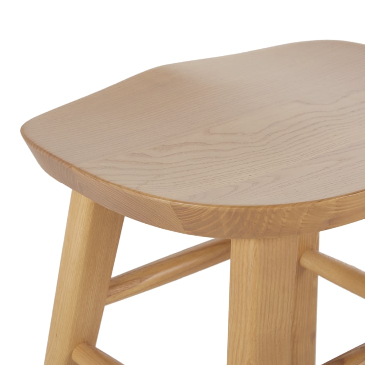 Maisons du Monde Mangrove - Taburete de madera de fresno natural Alt. 45 Liquidación