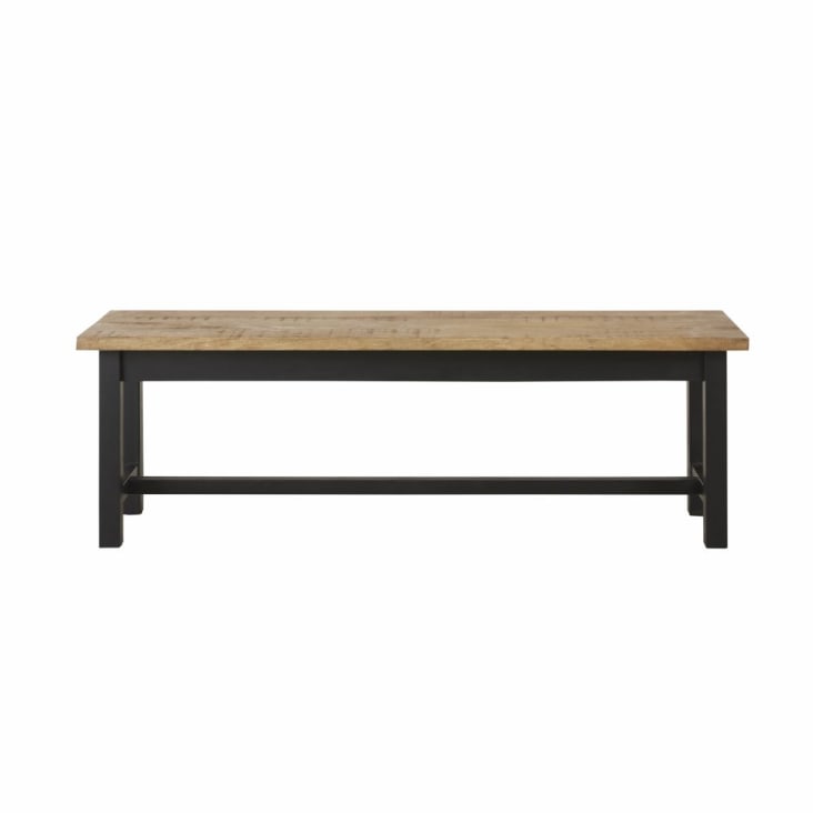 Maisons du Monde Alfred - Banco de acero negro y mango macizo