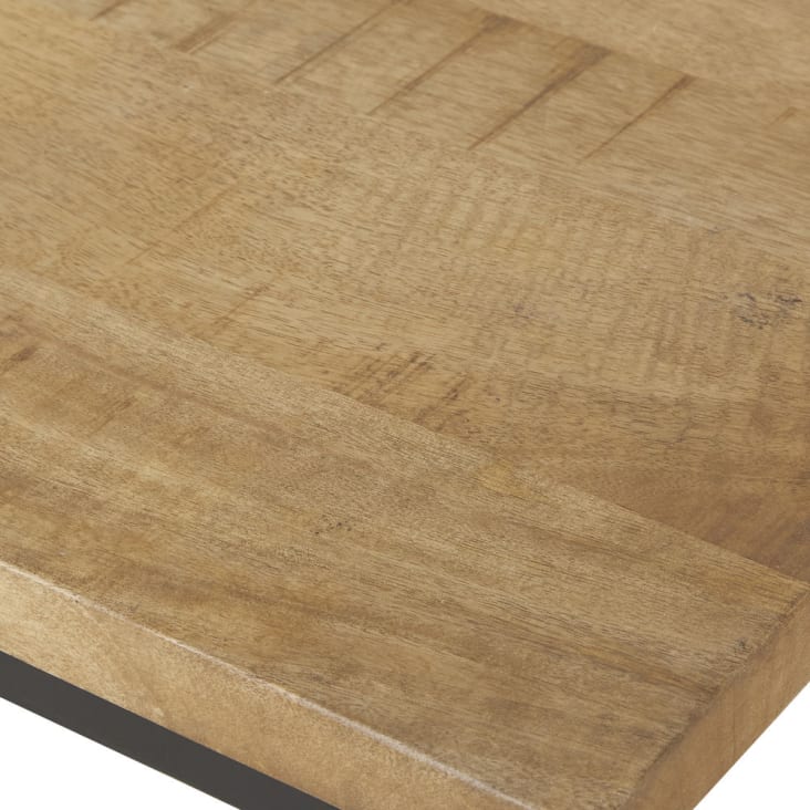 Maisons du Monde Alfred - Banco de acero negro y mango macizo Oferta especial