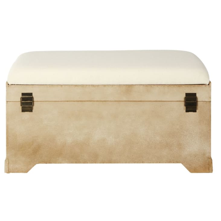 Maisons du Monde Cascabel - Banco con baúl de almacenaje de abeto y algodón Envío gratis