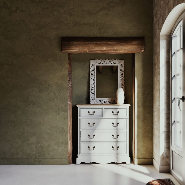 Maisons du Monde Léontine - Cómoda con 5 cajones crema Envío internacional gratuito