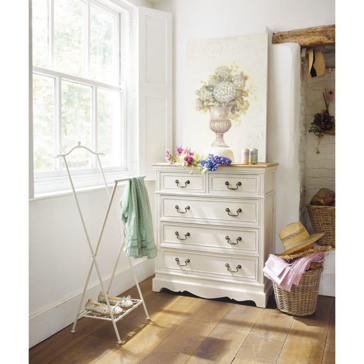 Maisons du Monde Léontine - Cómoda con 5 cajones crema Envío internacional gratuito