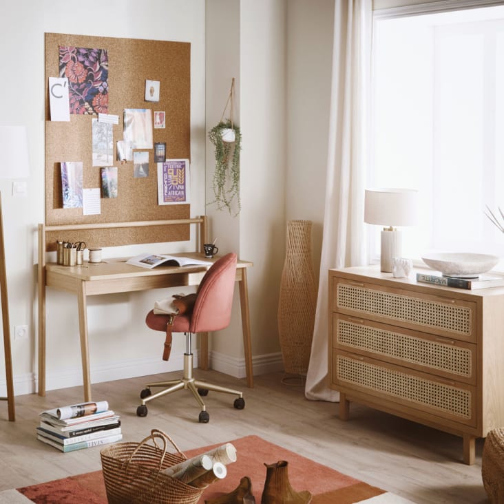 Maisons du Monde Canopy - Cómoda de rejilla de ratán con 3 cajones Tienda de fábrica