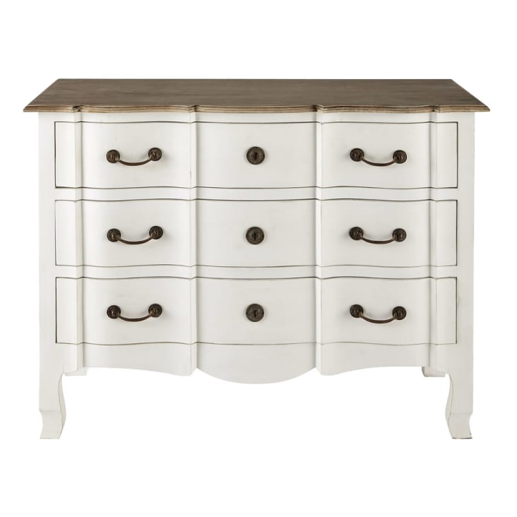 Maisons du Monde Versailles - Cómoda de acacia y mango blanca