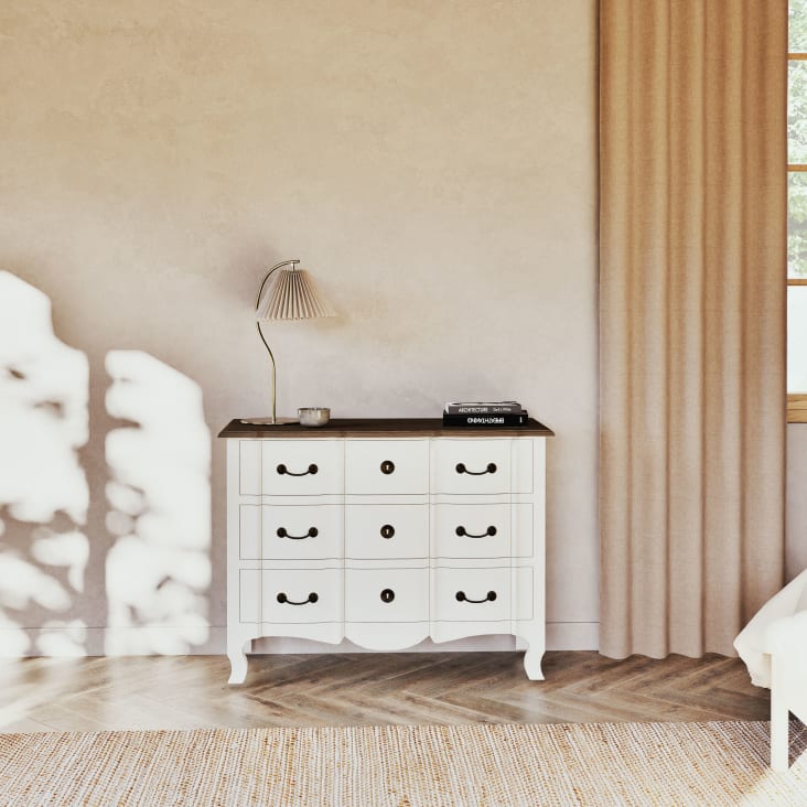 Maisons du Monde Versailles - Cómoda de acacia y mango blanca Descuentos del mes
