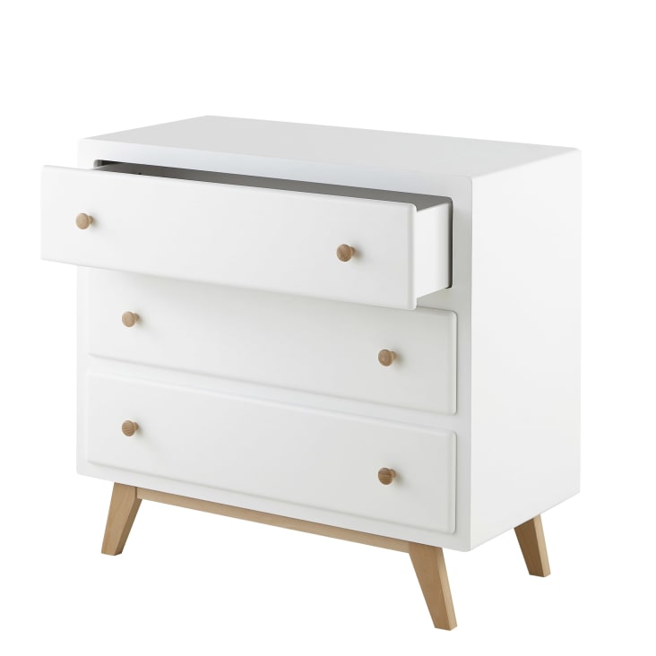 Maisons du Monde Sweet - Cómoda blanca de 3 cajones compatible con cambiador Oferta exclusiva