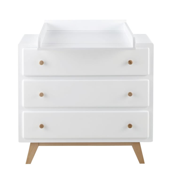 Maisons du Monde Sweet - Cómoda blanca de 3 cajones compatible con cambiador Oferta exclusiva