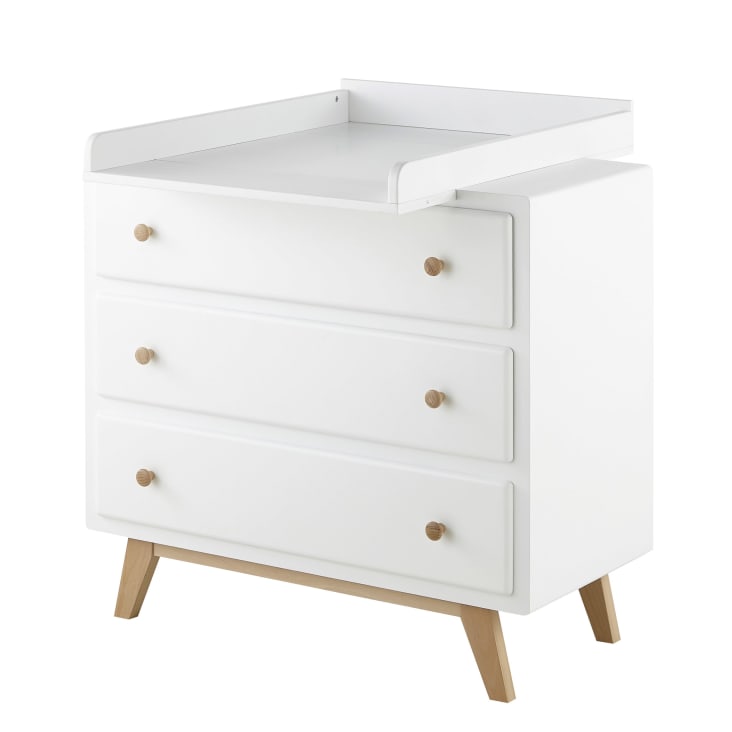 Maisons du Monde Sweet - Cómoda blanca de 3 cajones compatible con cambiador Oferta exclusiva