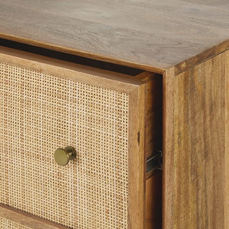 Maisons du Monde Gisele - Cómoda alta vintage con 3 cajones de madera de mango y bambú Descuento por venta flash