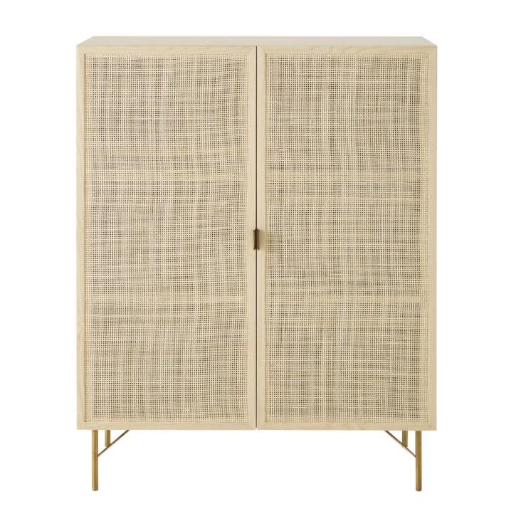 Maisons du Monde Solstice - Armario de 2 puertas de enrejado de mimbre