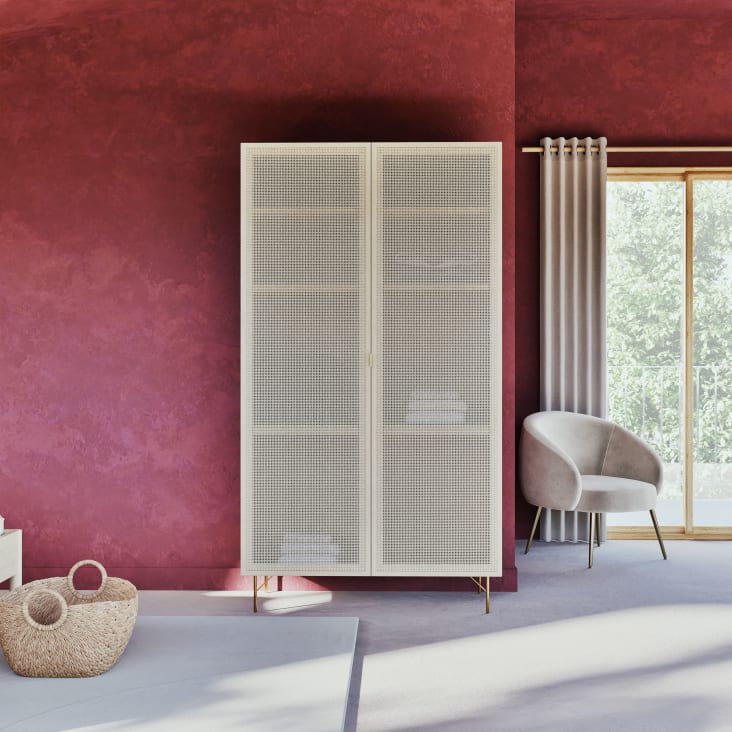 Maisons du Monde Solstice - Armario de ratán trenzado con 2 puertas 2025