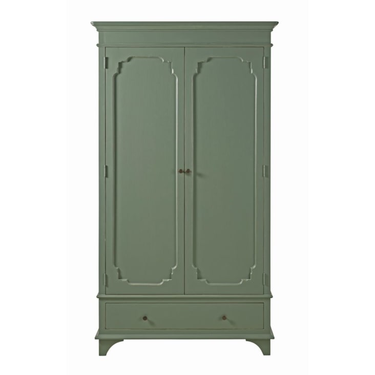 Maisons du Monde Selena - Armario verde caqui con 2 puertas y 1 cajón