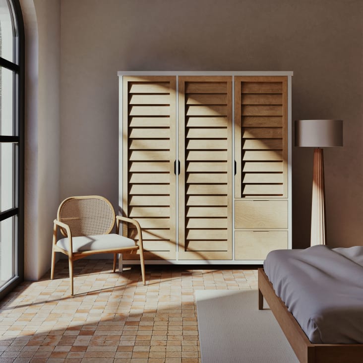 Maisons du Monde Esterel - Armario con 3 puertas y 2 cajones de pícea maciza Outlet online