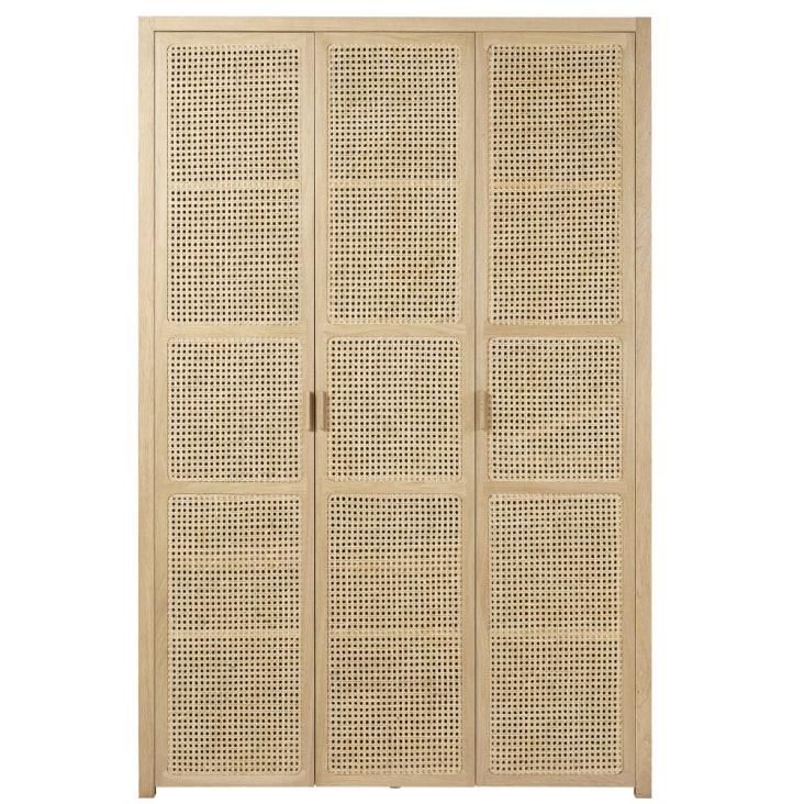 Maisons du Monde Canopy - Armario de 3 puertas con rejilla de mimbre Rebajas baratas