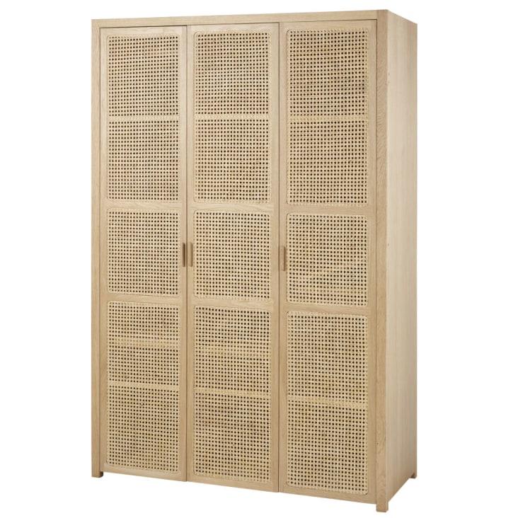 Maisons du Monde Canopy - Armario de 3 puertas con rejilla de mimbre Rebajas baratas
