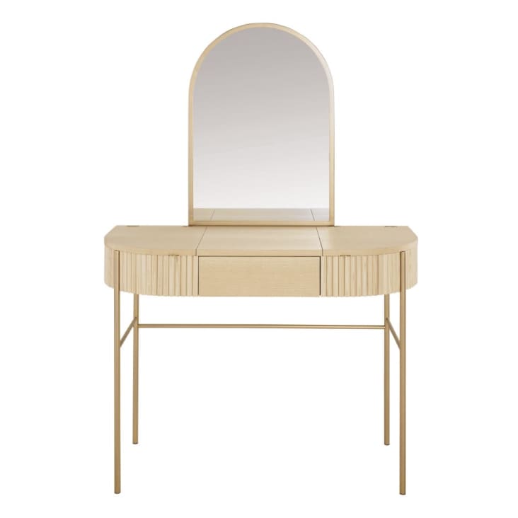 Maisons du Monde Ormond - Tocador con 2 puertas trampilla y 1 cajón en metal en color latón Mejor oferta