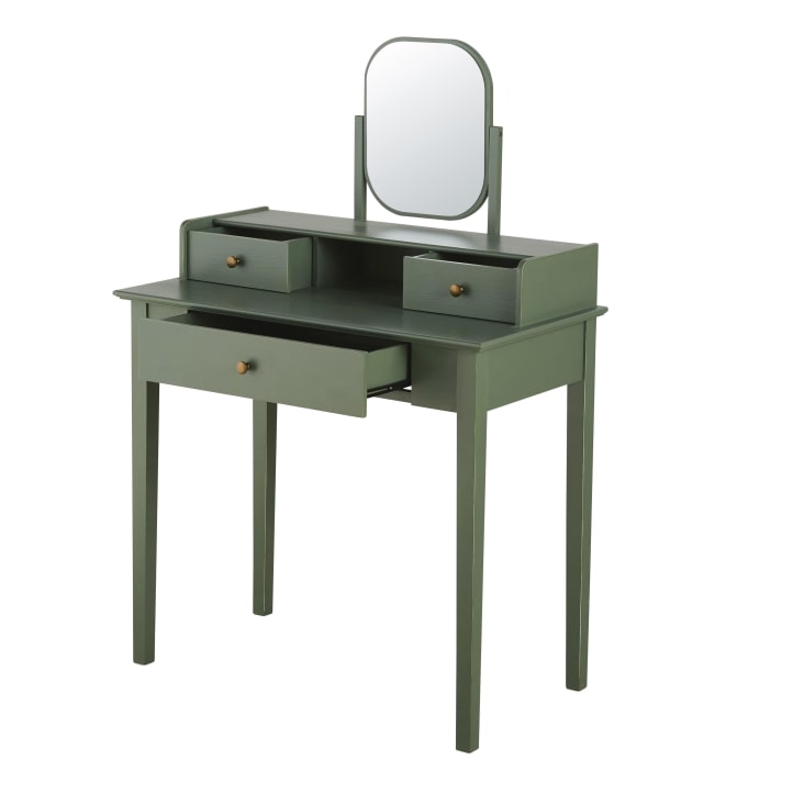 Maisons du Monde Selena - Tocador con 3cajones en verde caqui Rebajas top