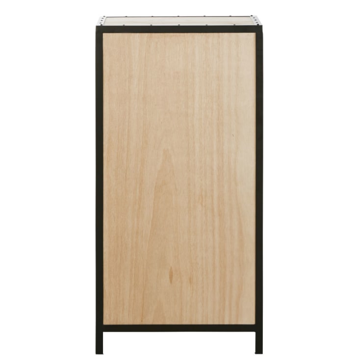 Maisons du Monde Docks - Cajonera industrial con 6 cajones de metal negra y abeto COMPRAR AHORA