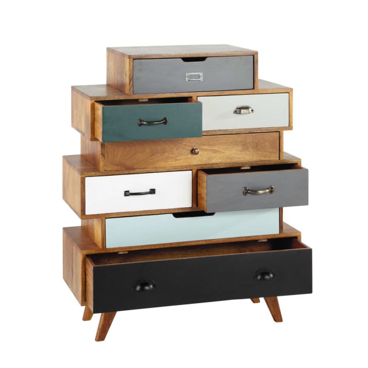 Maisons du Monde Picadilly - Cajonera vintage de mango macizo de colores Precio de fábrica