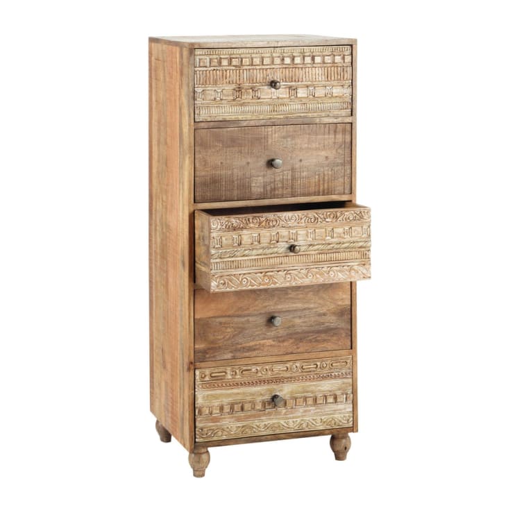 Maisons du Monde Samoa - Cajonera de mango macizo esculpido Solo hoy