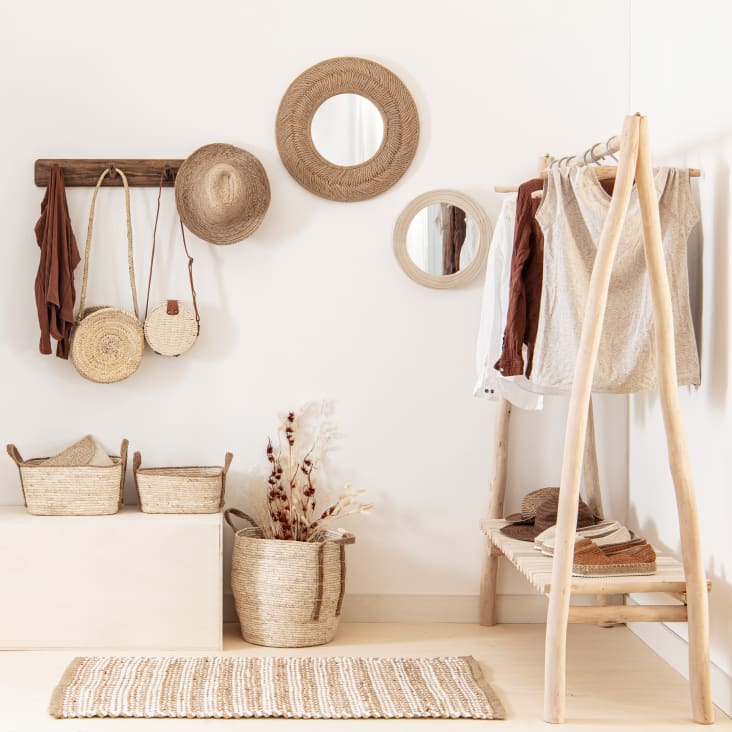 Maisons du Monde Ikast - Perchero de eucalipto con 6 perchas Devoluciones gratuitas