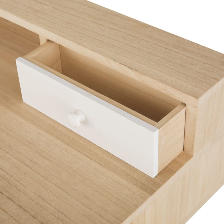 Maisons du Monde Spring - Escritorio de 3 cajones color blanco En oferta