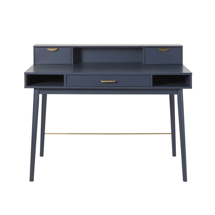 Maisons du Monde Penelope - Escritorio vintage azul oscuro con 3 cajones