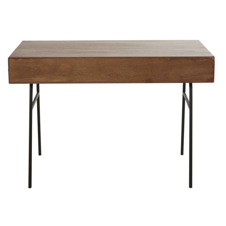 Maisons du Monde Lenox - Escritorio vintage de mango macizo y metal Ventas relámpago
