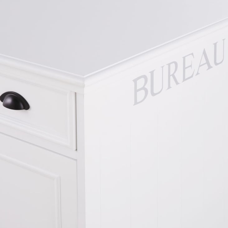 Maisons du Monde Newport - Escritorio con 1 puerta y 4 cajones blanco Tienda
