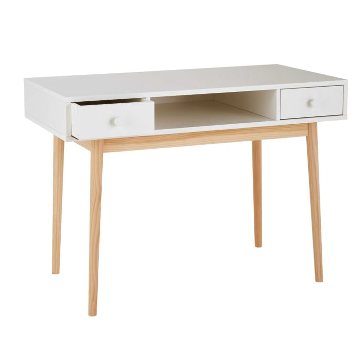 Maisons du Monde Joy - Escritorio blanco con 2 cajones Tienda