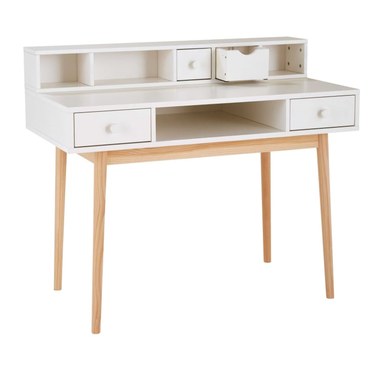 Maisons du Monde Joy - Escritorio blanco con 2 cajones Tienda