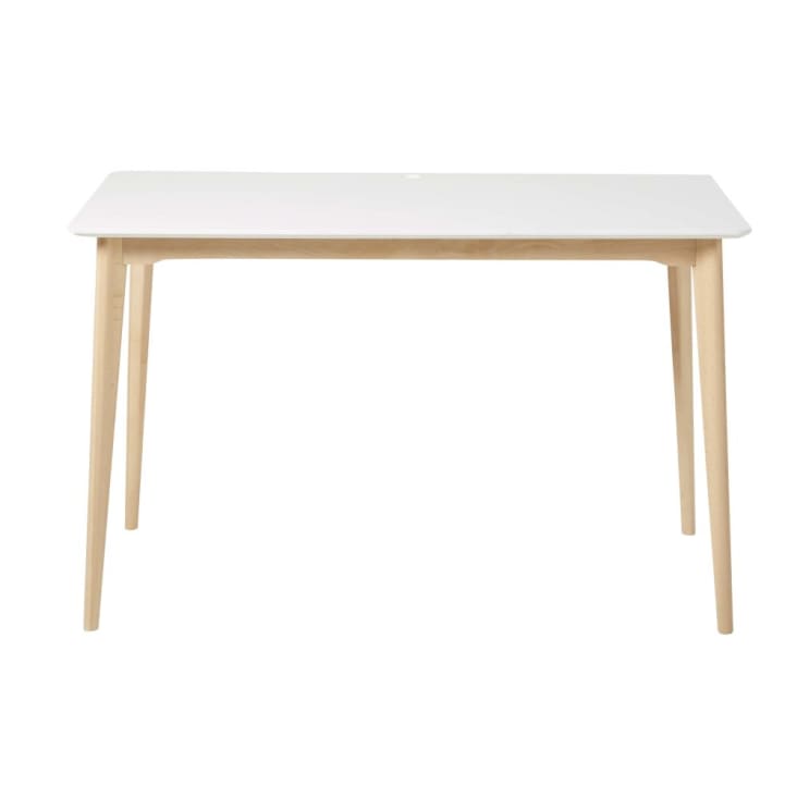 Maisons du Monde Mimo Business - Escritorio profesional de haya maciza blanca Rebajas online
