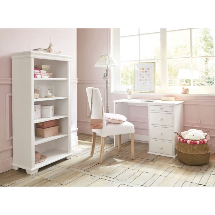 Maisons du Monde Pastel - Escritorio con 4 cajones blanco Oferta especial