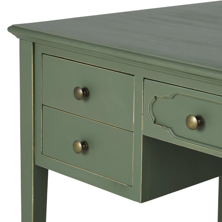 Maisons du Monde Selena - Escritorio con 5 cajones en verde caqui Envío gratis