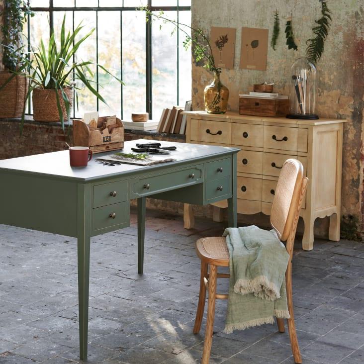 Maisons du Monde Selena - Escritorio con 5 cajones en verde caqui Envío gratis