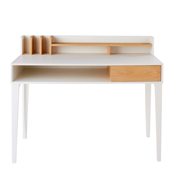 Maisons du Monde Kara - Escritorio con 1 cajón blanco Últimos 3 días