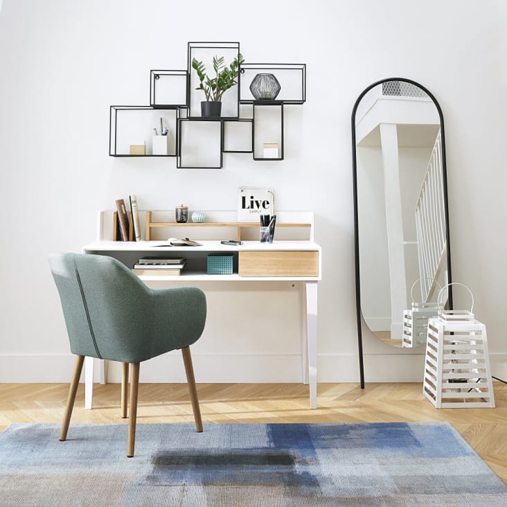 Maisons du Monde Kara - Escritorio con 1 cajón blanco Últimos 3 días