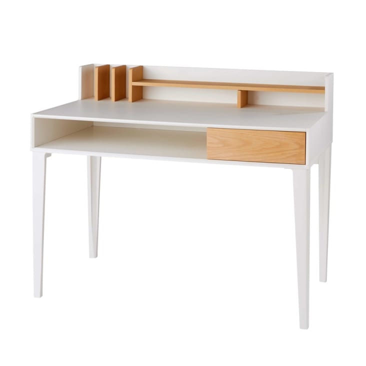 Maisons du Monde Kara - Escritorio con 1 cajón blanco Últimos 3 días