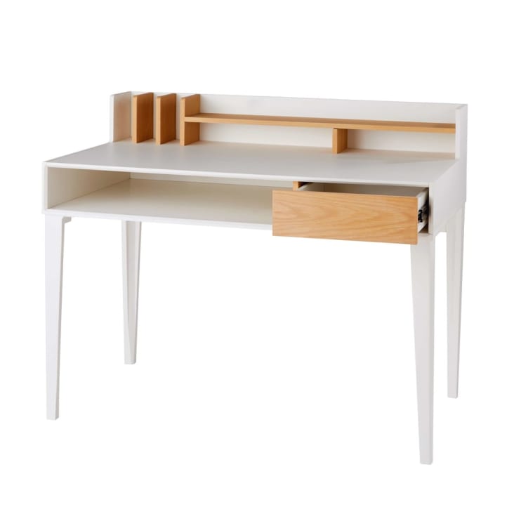 Maisons du Monde Kara - Escritorio con 1 cajón blanco Últimos 3 días