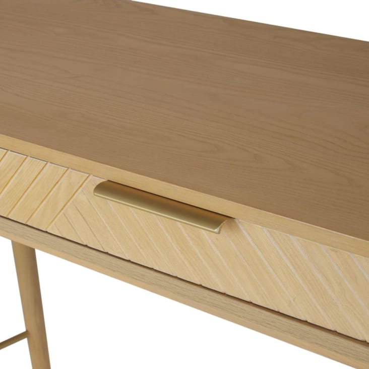 Maisons du Monde Axelle - Escritorio beige con 2cajones ÚLTIMAS EDICIONES