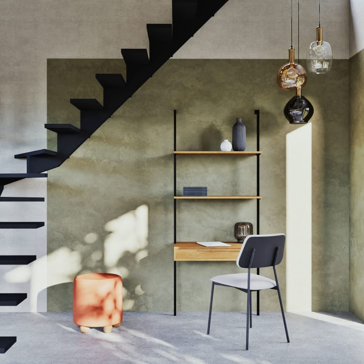 Maisons du Monde Portobello - Estantería de pared para escritorio vintage con 1 cajón Últimos 2 días