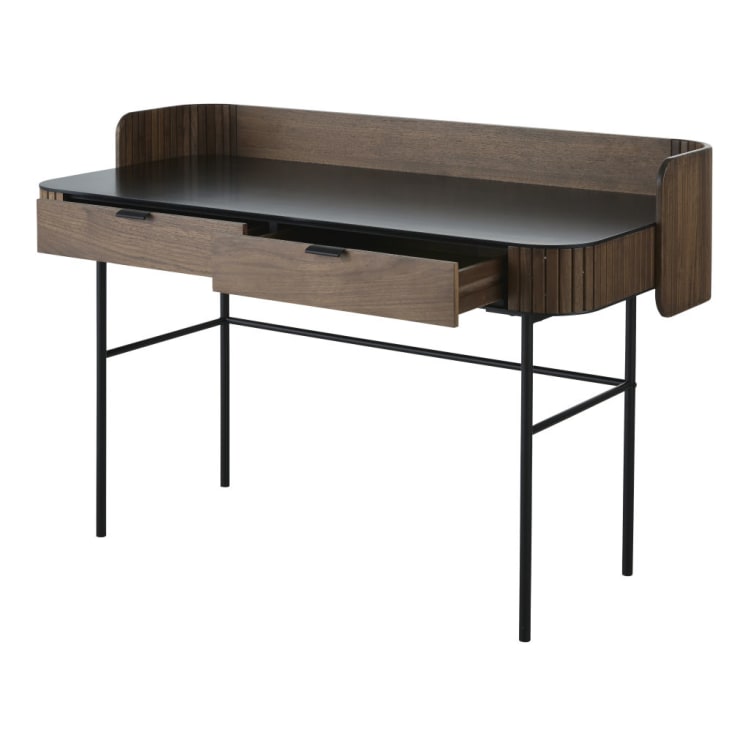 Maisons du Monde Spiga - Escritorio vintage con 2 cajones y patas de metal negro Último día