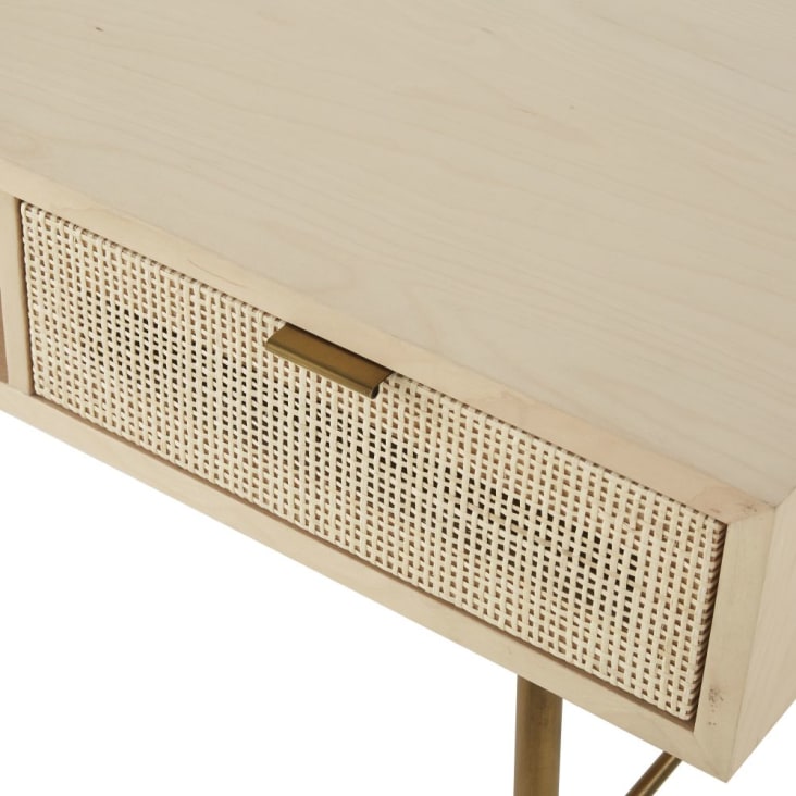Maisons du Monde Solstice - Escritorio con 2 cajones de enrejado de mimbre Precio de fábrica