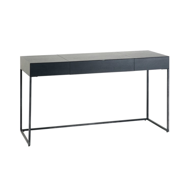 Maisons du Monde Opal - Escritorio con 2 cajones negro Promoción por tiempo limitado
