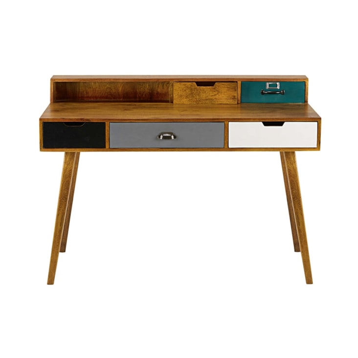 Maisons du Monde Picadilly - Escritorio con 5 cajones de mango macizo