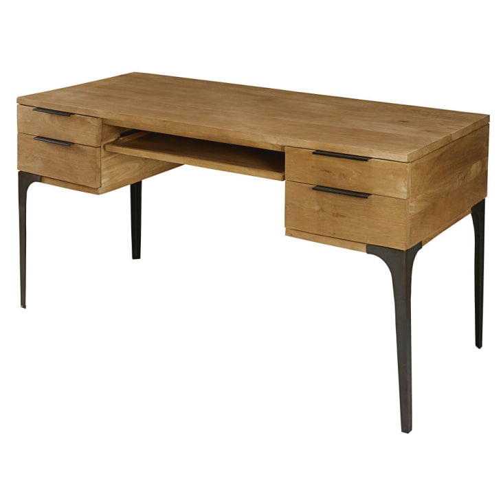 Maisons du Monde Metropolis - Escritorio con 4 cajones de mango y acacia Oferta especial de fábrica