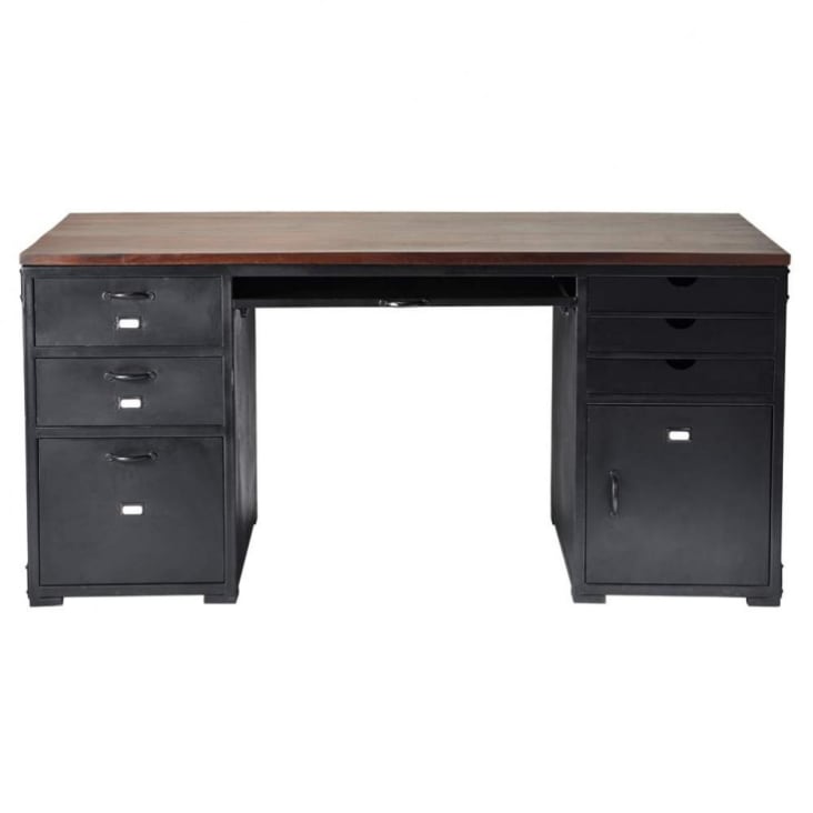 Maisons du Monde Industry - Escritorio de madera de mango y metal An. 165 cm