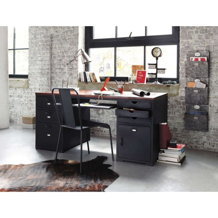 Maisons du Monde Industry - Escritorio de madera de mango y metal An. 165 cm Solo queda un día