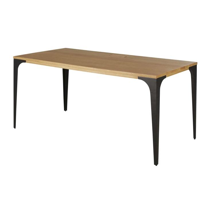 Maisons du Monde Metropolis Business - Escritorio profesional de madera de mango y metal negro L. 160 Liquidación