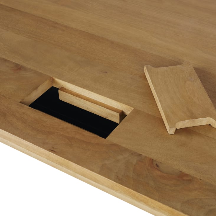 Maisons du Monde Metropolis Business - Escritorio profesional de madera de mango y metal negro L. 160 Liquidación